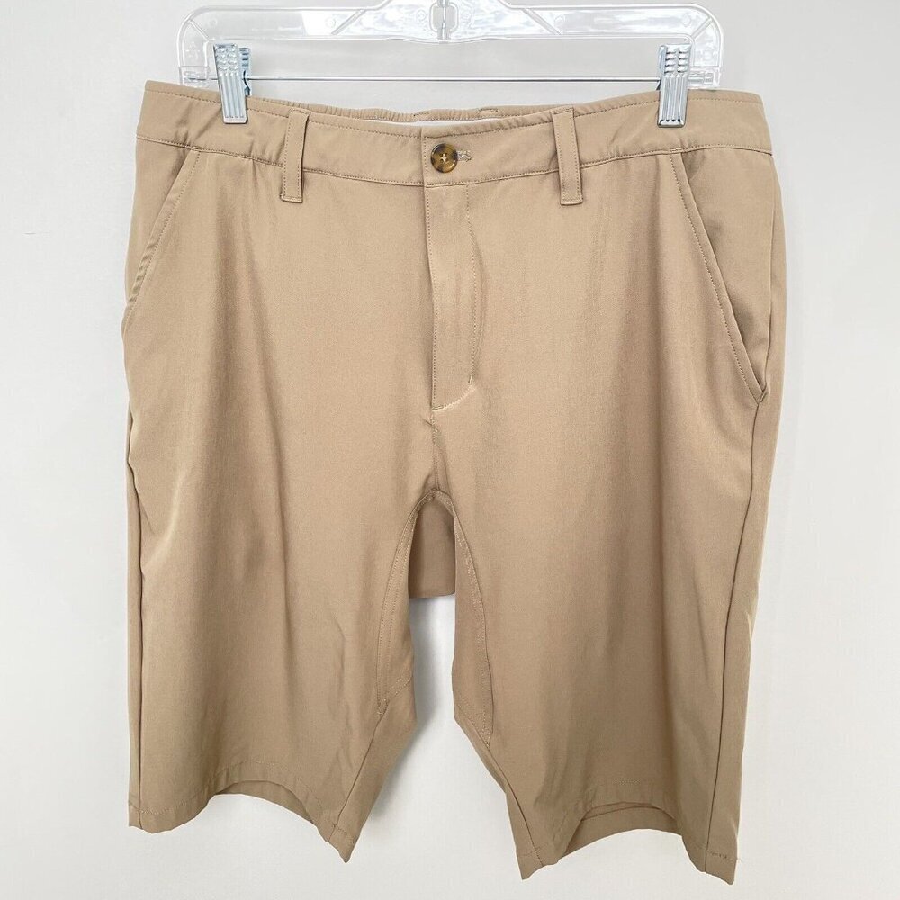 33,000ft Bermuda Shorts Men 36 Hiking Golf Resort Lightweight Stretch Dark Tan